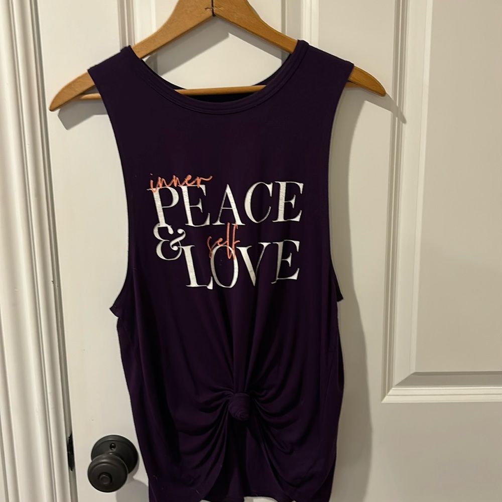 House of Tens tank. Purple. Size small. Good used condition.